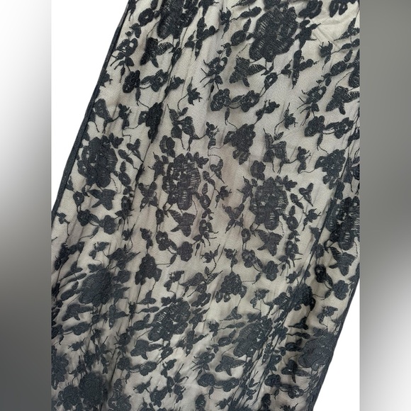 Talbots Womens Floral Nylon Lace Embroidered Full Skirt Size 8 Whimsygoth Fairy - Picture 3 of 9